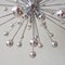 Lampada da soffitto Sputnik vintage in acciaio cromato, Italia, anni '70, Immagine 9