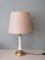 Table Lamp in Ceramic and Brass, Belgium, 1970s 1