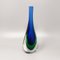 Vase en Verre de Murano Bleu et Vert par Flavio Poli pour Seguso, 1960s 2