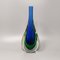 Vaso in vetro di Murano blu e verde di Flavio Poli per Seguso, anni '60, Immagine 1