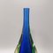 Blue and Green Murano Glass Vase by Flavio Poli for Seguso, 1960s, Image 4