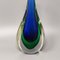 Vase en Verre de Murano Bleu et Vert par Flavio Poli pour Seguso, 1960s 5