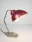 Lampes de Bureau Mid-Century Dorées et Rouges, 1950s, Set de 2 4