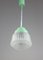 Small Turquoise Glass Ceiling Lamp, 1960s, Image 5