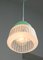 Kleine Türkisfarbene Deckenlampe aus Glas, 1960er 7