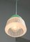 Small Turquoise Glass Ceiling Lamp, 1960s, Image 7