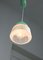 Kleine Türkisfarbene Deckenlampe aus Glas, 1960er 8