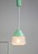 Small Turquoise Glass Ceiling Lamp, 1960s, Image 2