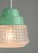 Lampada da soffitto piccola in vetro turchese, anni '60, Immagine 11