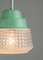 Small Turquoise Glass Ceiling Lamp, 1960s, Image 11