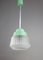 Small Turquoise Glass Ceiling Lamp, 1960s, Image 4