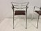 Aluminium and Leather Armchairs, Set of 2 2