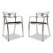 Aluminium and Leather Armchairs, Set of 2 12