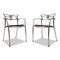 Aluminium and Leather Armchairs, Set of 2, Image 12