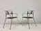 Aluminium and Leather Armchairs, Set of 2, Image 7