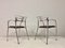 Aluminium and Leather Armchairs, Set of 2 10