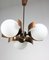 Copper & Opaline Glass Ceiling Lamp 18