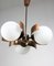 Copper & Opaline Glass Ceiling Lamp, Image 18