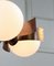 Copper & Opaline Glass Ceiling Lamp, Image 11