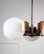 Copper & Opaline Glass Ceiling Lamp, Image 9
