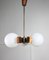 Copper & Opaline Glass Ceiling Lamp, Image 5