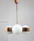 Copper & Opaline Glass Ceiling Lamp 1