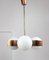 Copper & Opaline Glass Ceiling Lamp, Image 1
