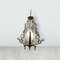 Italian Art Deco Bronze and Etched Glass Pendant Lamp 5