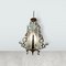Italian Art Deco Bronze and Etched Glass Pendant Lamp, Image 5