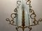 Italian Art Deco Bronze and Etched Glass Pendant Lamp, Image 3