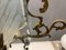 Italian Art Deco Bronze and Etched Glass Pendant Lamp 7