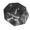 Achteckiges Fossil aus schwarzem Jurassic Marmor, 4er Set 11