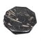 Achteckiges Fossil aus schwarzem Jurassic Marmor, 4er Set 5