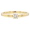 Bague Solitaire Moderne en Or Jaune 18 Carats et Diamant 1