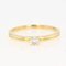 Bague Solitaire Moderne en Or Jaune 18 Carats et Diamant 3