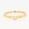 Modern 18 Karat Yellow Gold & Diamond Solitaire Ring, Image 3