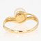 French Modern Cultured Pearl 18 Karat Yellow Gold Ring, Image 5