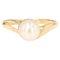 French Modern Cultured Pearl 18 Karat Yellow Gold Ring 1