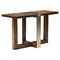 Post-Modern Bamboo & Brass Console Table, 1960s 1
