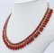 9 Karat Rose Gold and Silver Necklace with Coral & Diamonds 2
