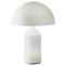 Atollo Medium Table Lamp in White Glass by Vico Magistretti for Oluce 1