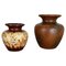 Multi-Color Pottery Fat Lava Vases from Scheurich, Germany, 1970s, Set of 2 1