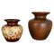 Multi-Color Pottery Fat Lava Vases from Scheurich, Germany, 1970s, Set of 2, Image 1