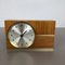 Vintage Hollywood Regency Teak Table Clock from Junghans Uhren, Germany, 1960s 2