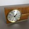 Vintage Hollywood Regency Teak Table Clock from Junghans Uhren, Germany, 1960s 4