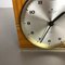 Vintage Hollywood Regency Teak Table Clock from Junghans Uhren, Germany, 1960s 9