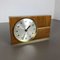 Vintage Hollywood Regency Teak Table Clock from Junghans Uhren, Germany, 1960s 3