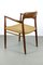 Teak and Papercord Model 56 Dining Chair by Niels Otto Møller for J.L. Møllers, 1960s, Image 16
