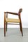 Teak and Papercord Model 56 Dining Chair by Niels Otto Møller for J.L. Møllers, 1960s, Image 17