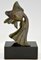 Art Deco Buchstützen aus Bronze in Goldfisch-Optik von Georges Garreau, 2er Set 8